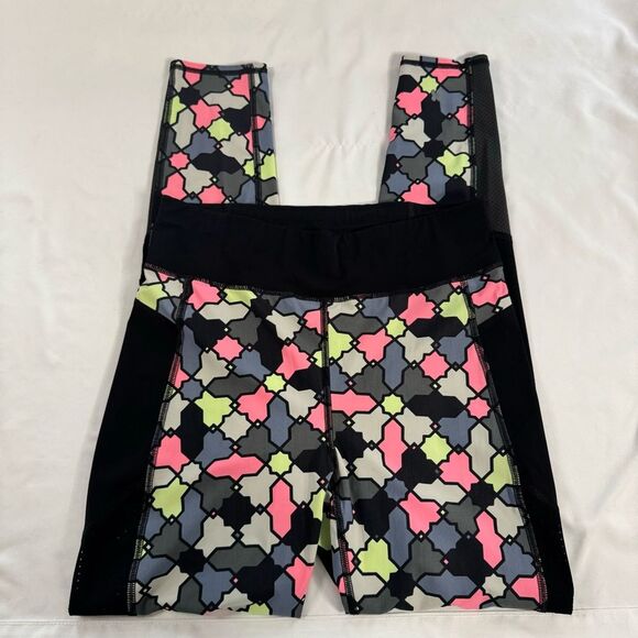 Sweaty Betty Zero Gravity Run Leggings Size M Multicolor Geo Tile Active Gym - Picture 1 of 11